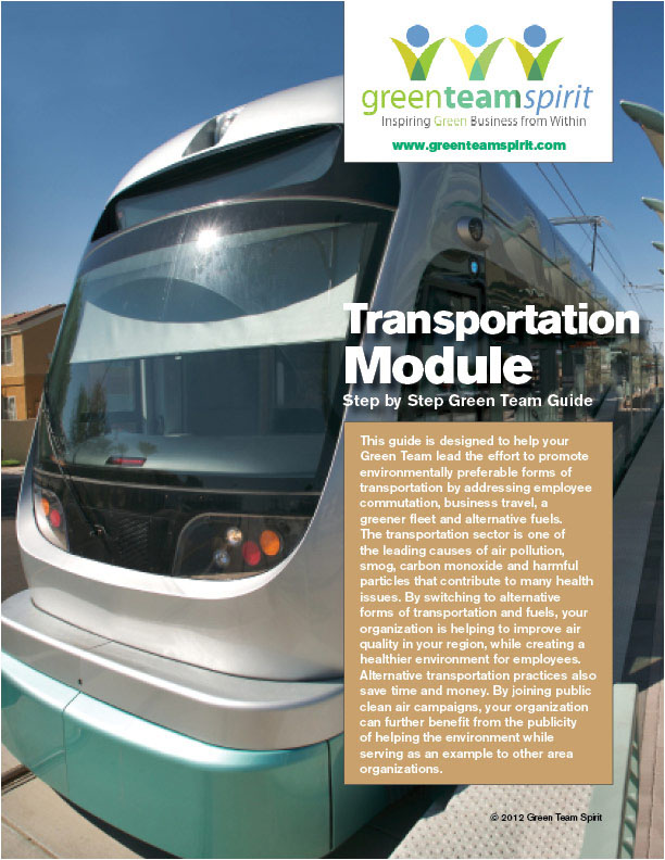 Green Team Spirit transportation module brochure designer 