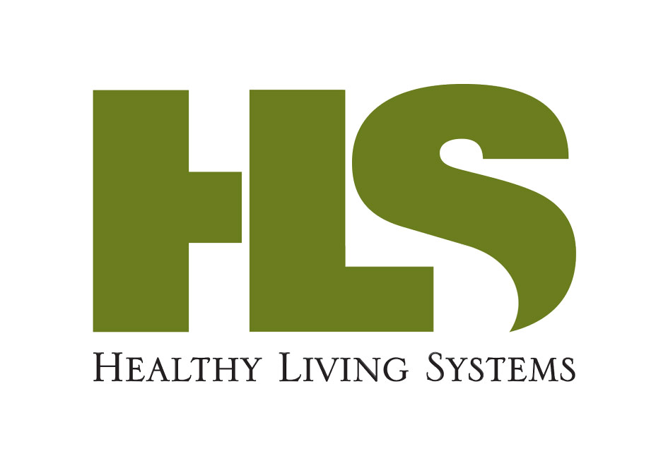 Green logo Healthy Living Systems corporate identity graphic designer 
