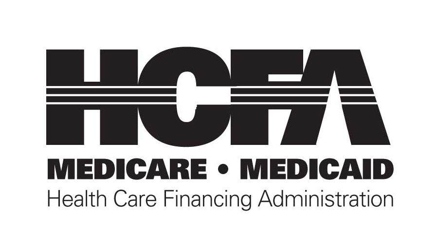 Medical financing logo Health Care Financing Administration corporate identity graphic designer 
