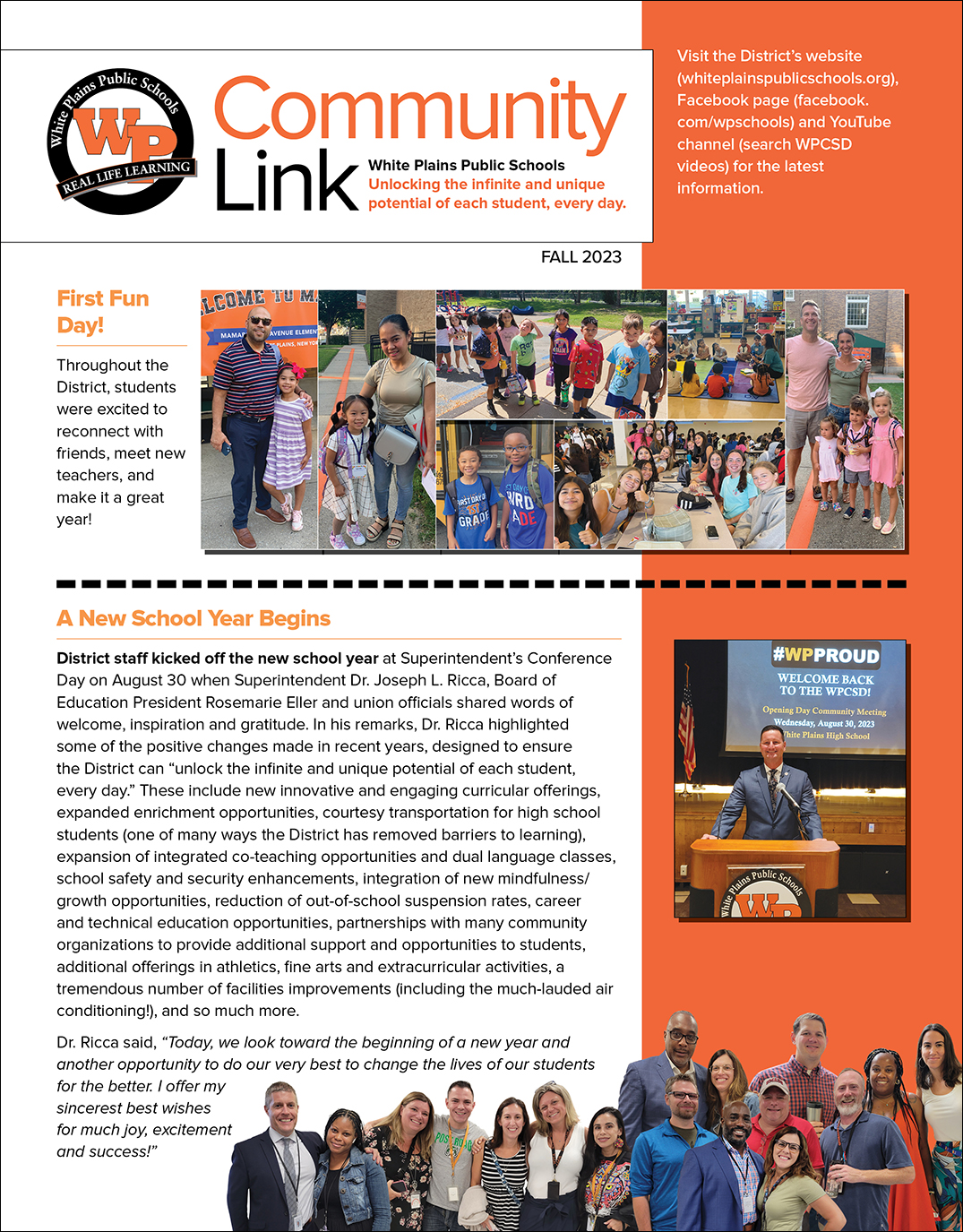 White Plains School District Newsletter